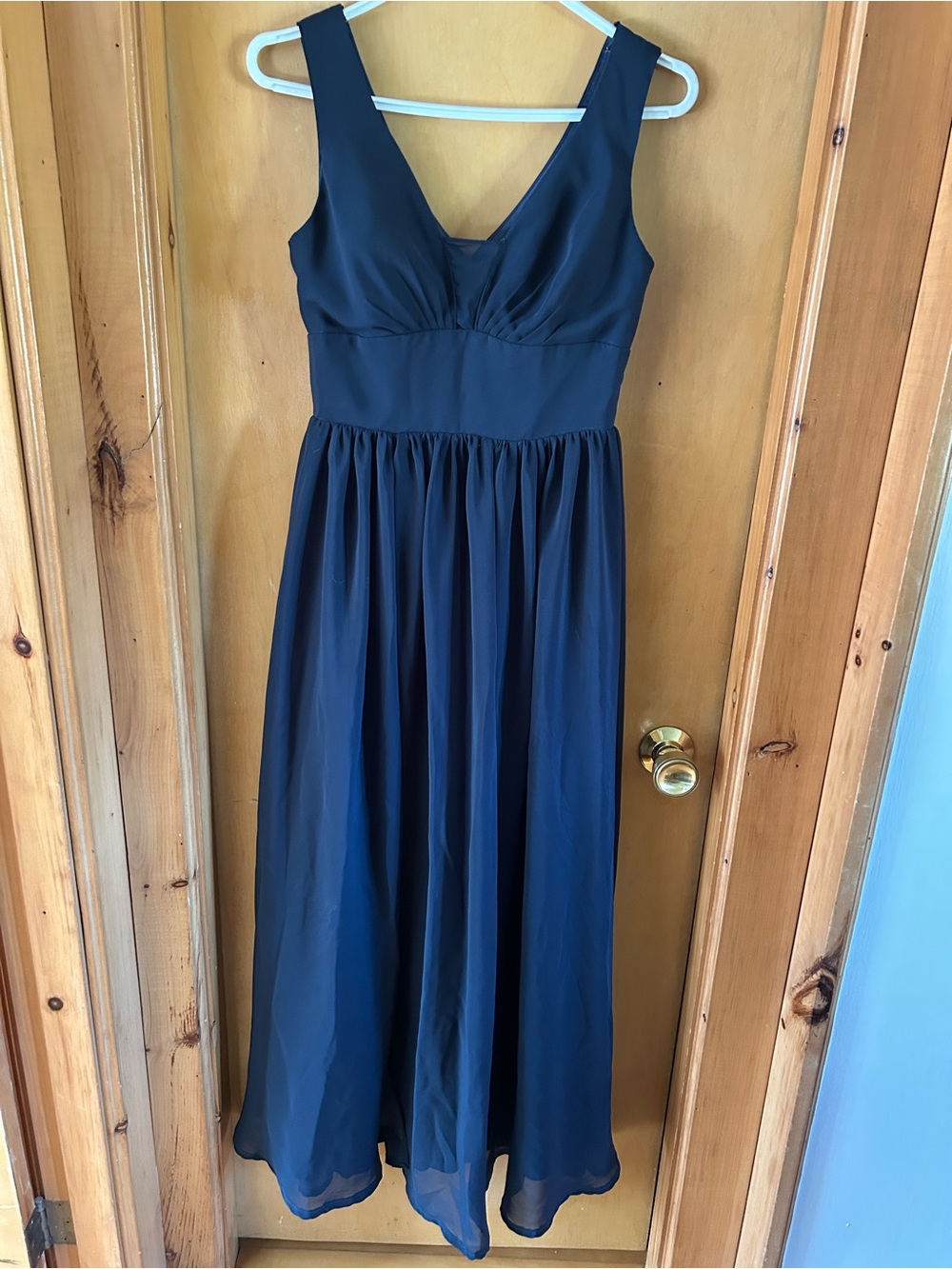 JJs House Black V-Neck Sleeveless Maxi Gown